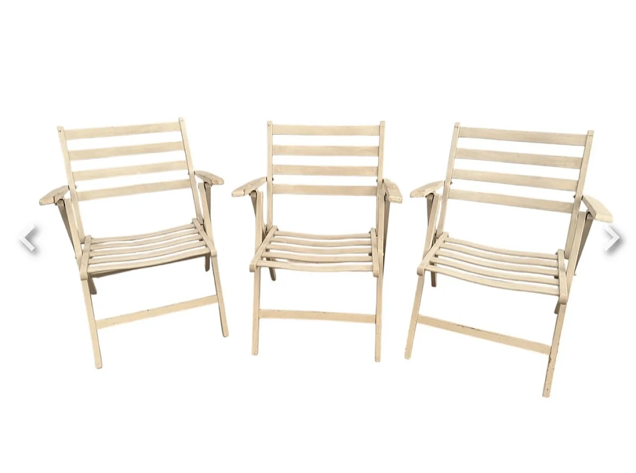 3 Folding outdoor armchairs, 1960s 2