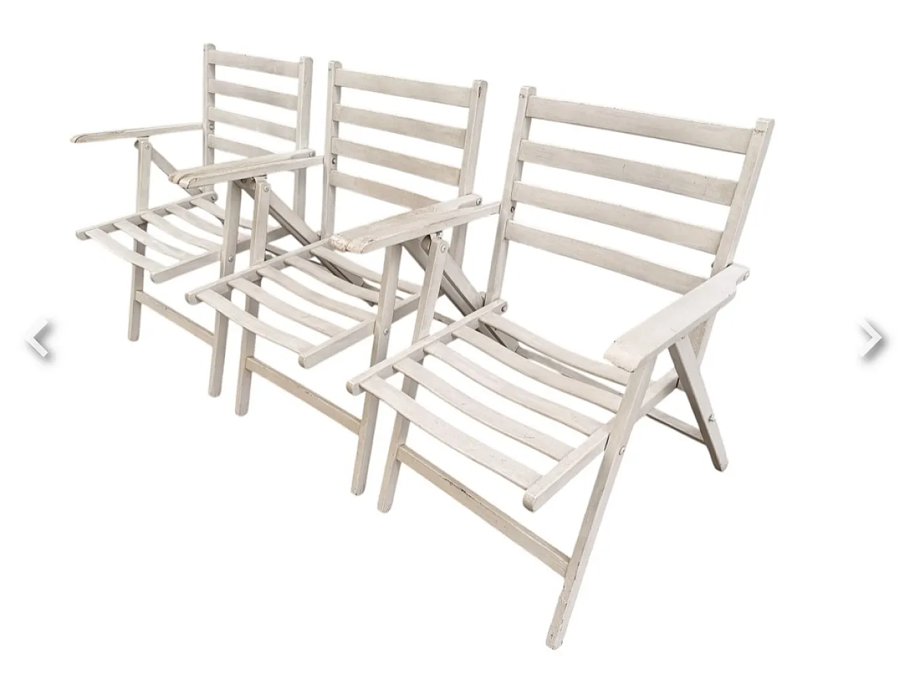 3 Folding outdoor armchairs, 1960s 4