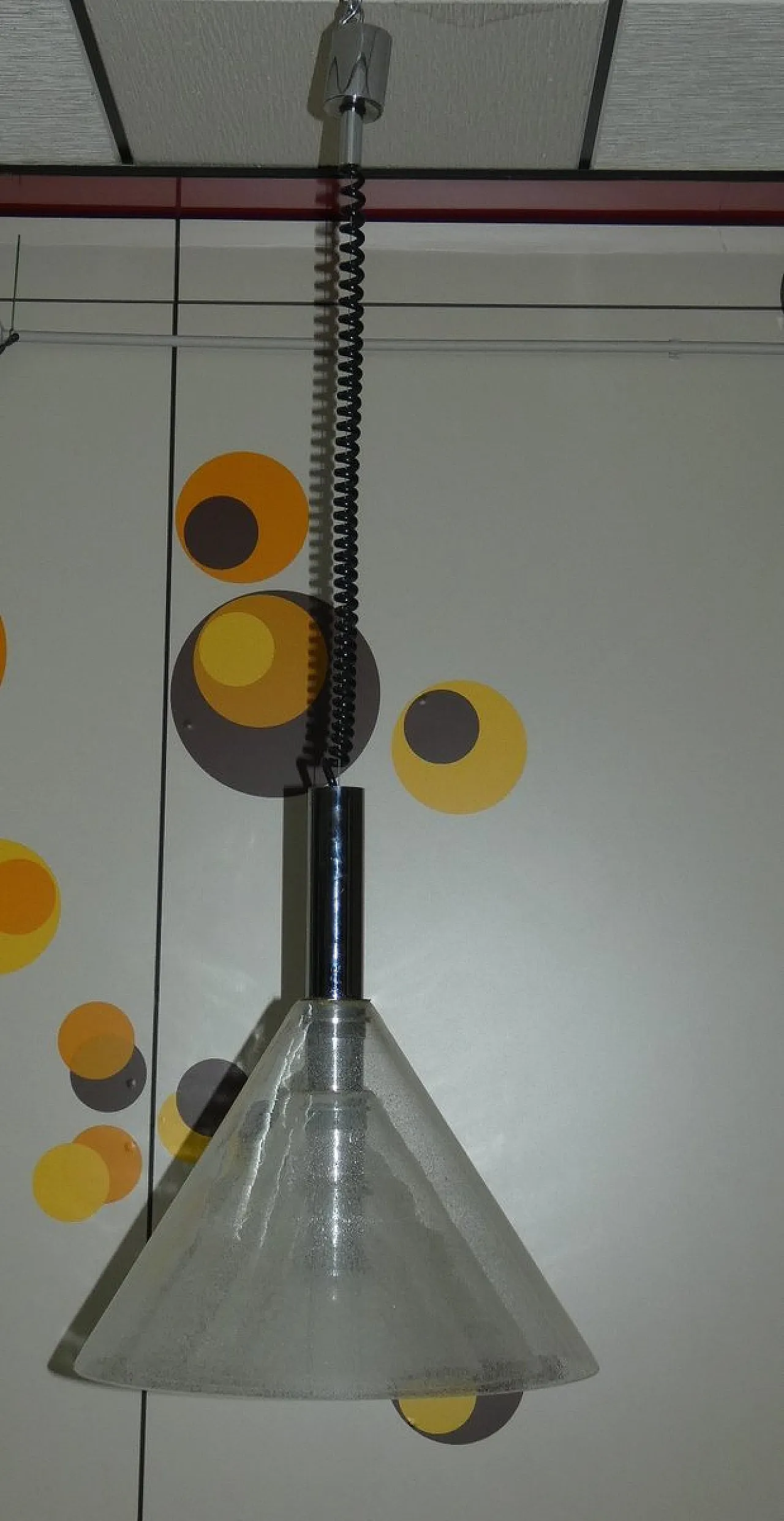 LS 174 Lampada a sospensione attribuita a Carlo Nason per Mazzega, 1970 1