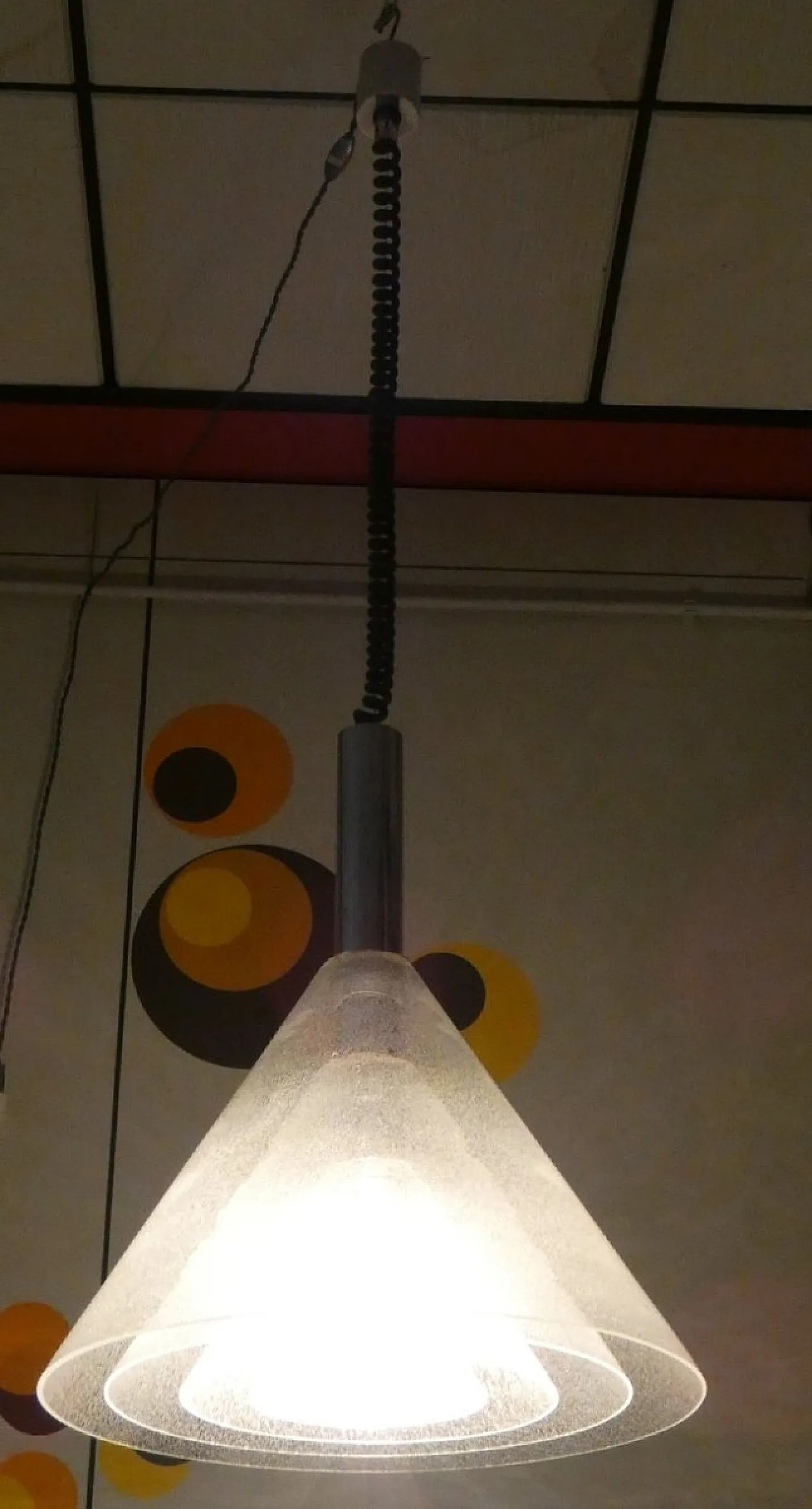 LS 174 Lampada a sospensione attribuita a Carlo Nason per Mazzega, 1970 6