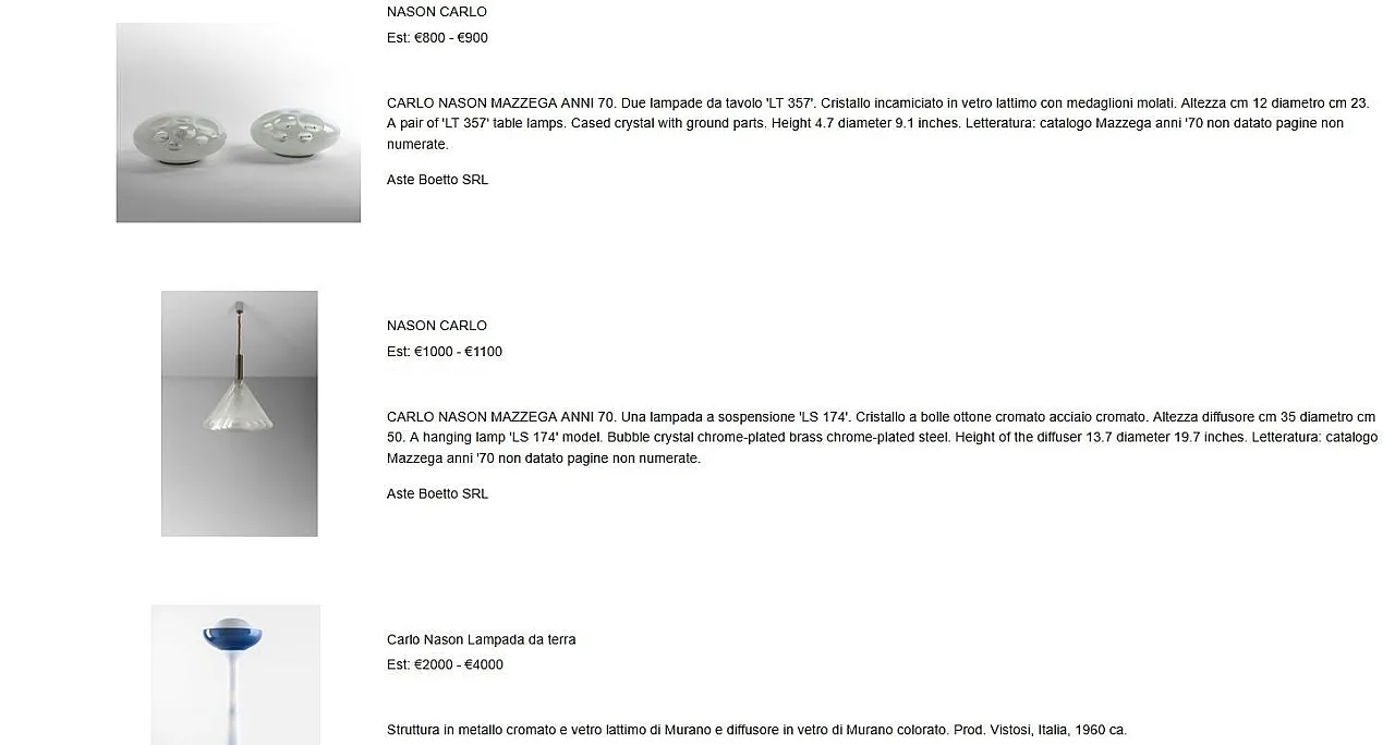 LS 174 Lampada a sospensione attribuita a Carlo Nason per Mazzega, 1970 25