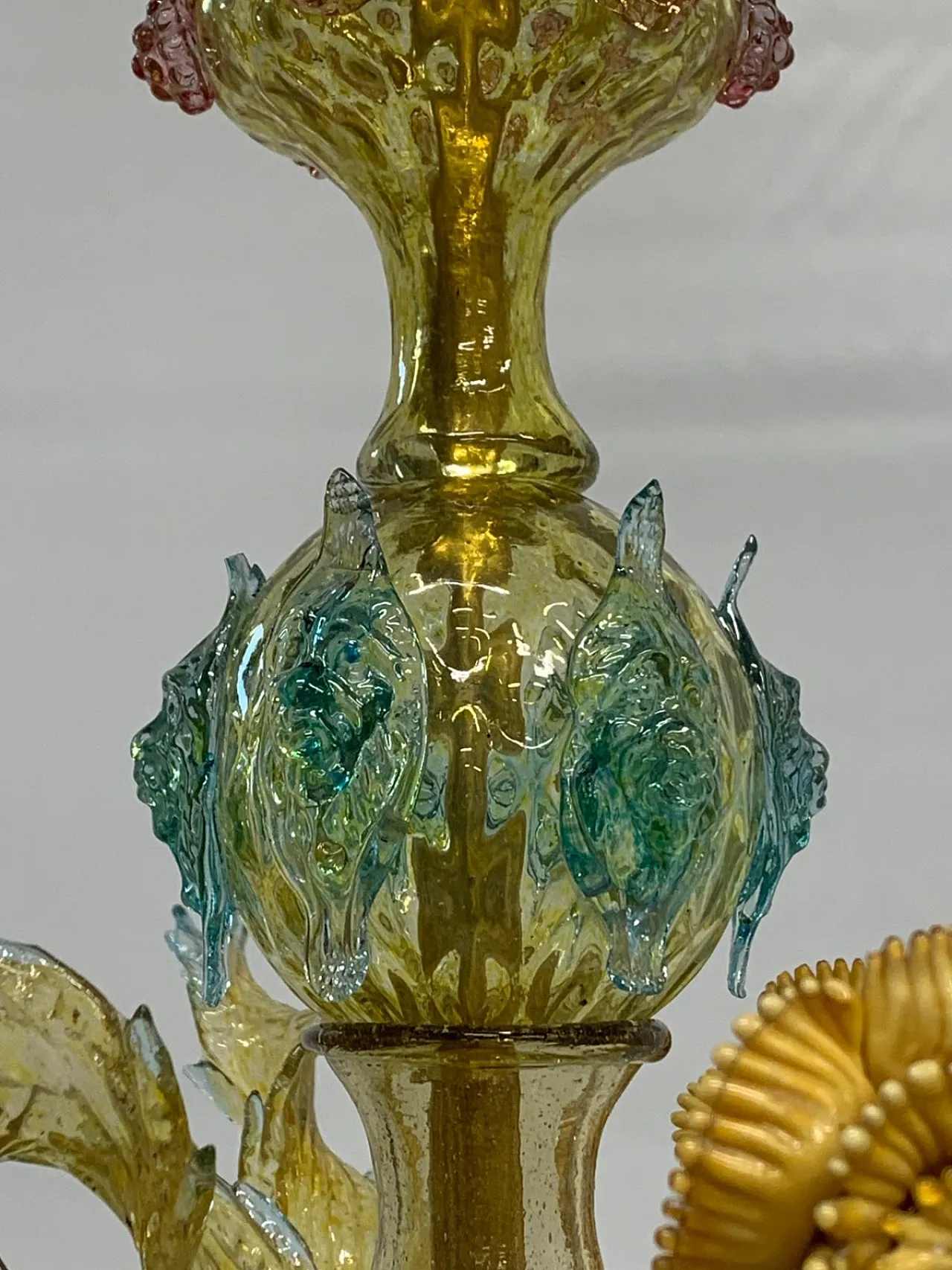 Lampadario in vetro di Murano, anni '40 6