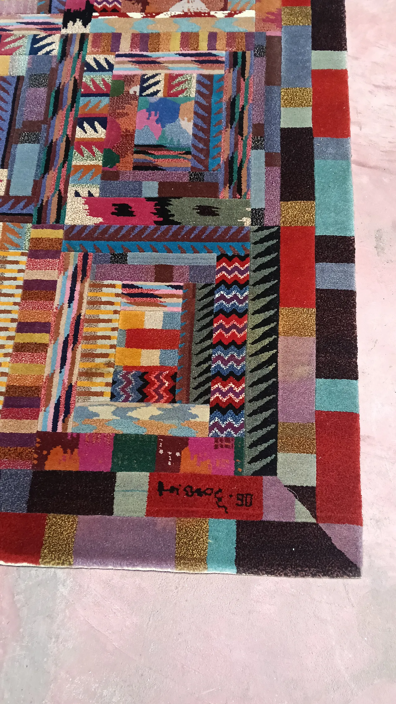 Missoni 90 carpet, Orion Langhe model, late 1900s 3