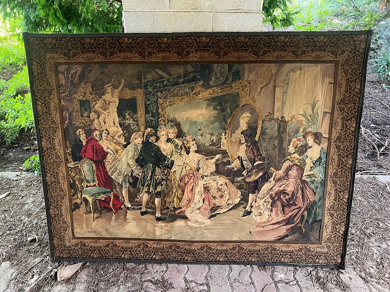 The visit to the artist's studio in V. de Parades, 19th century 1