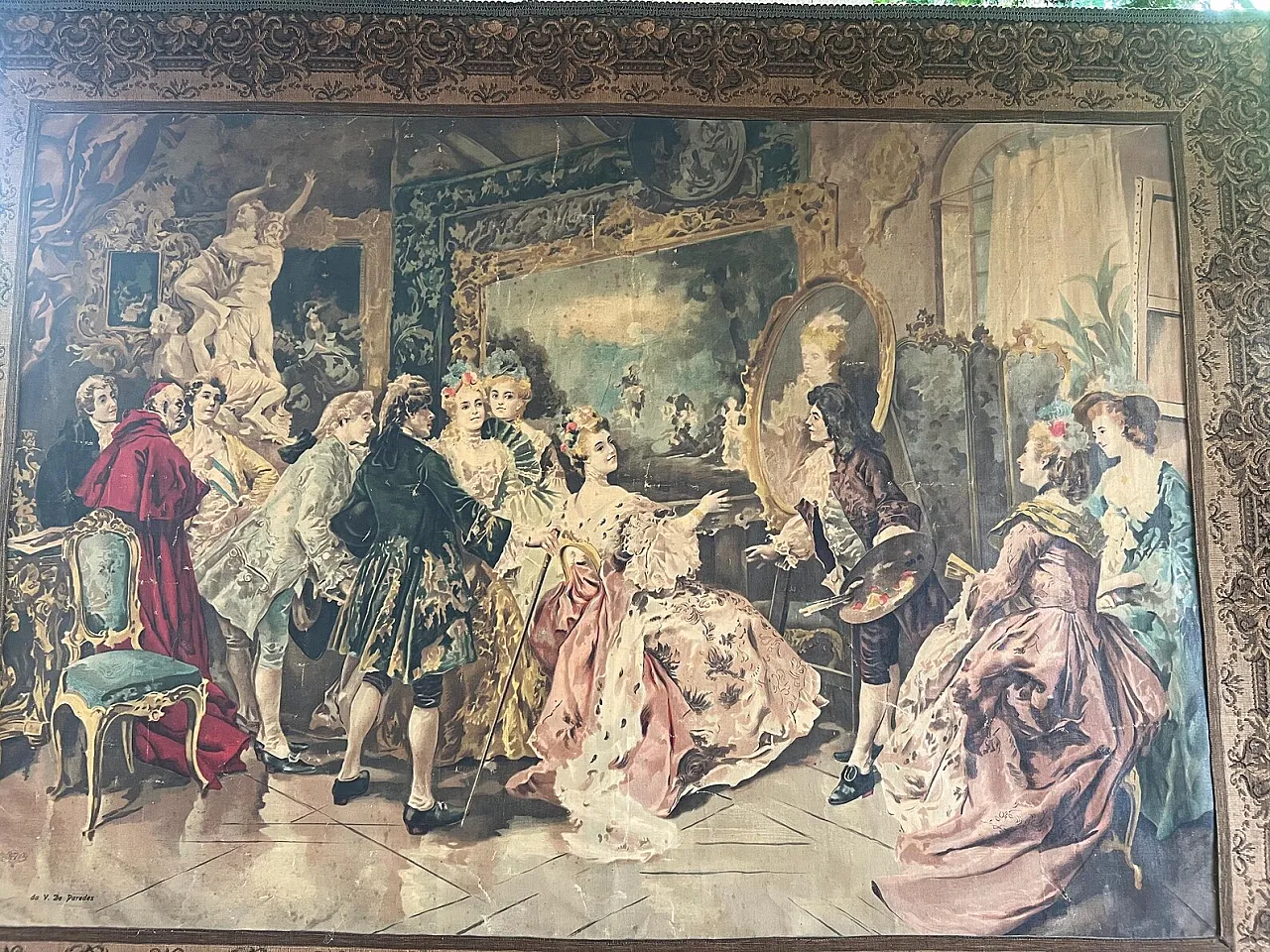 The visit to the artist's studio in V. de Parades, 19th century 2