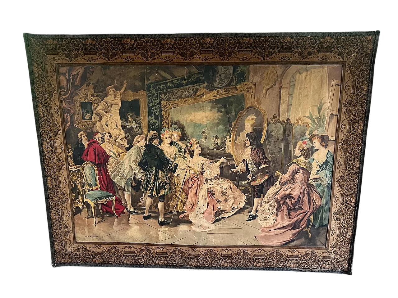 The visit to the artist's studio in V. de Parades, 19th century 7