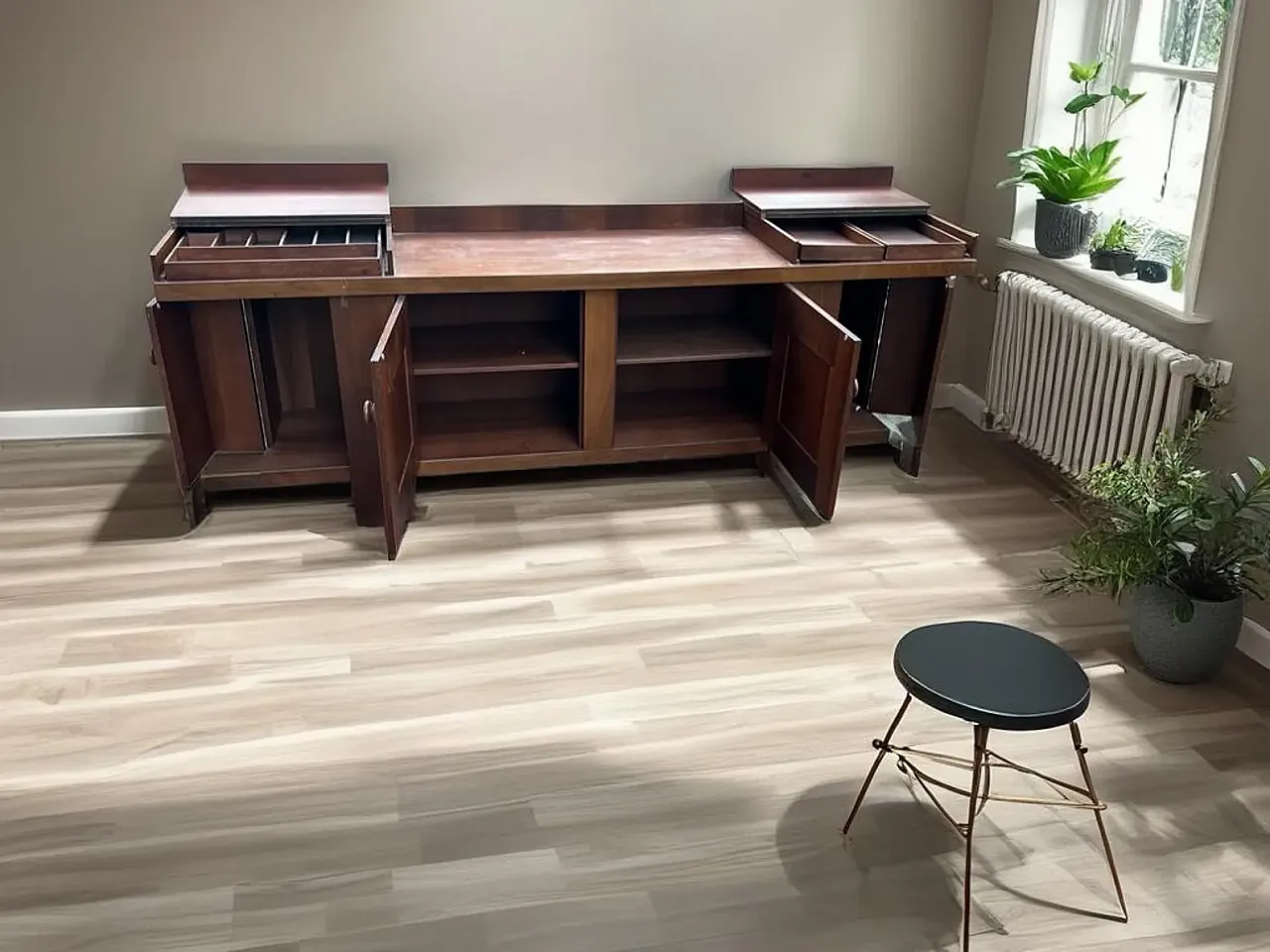 Walnut sideboard by Silvio Coppola for Bernini, late 20th century 1