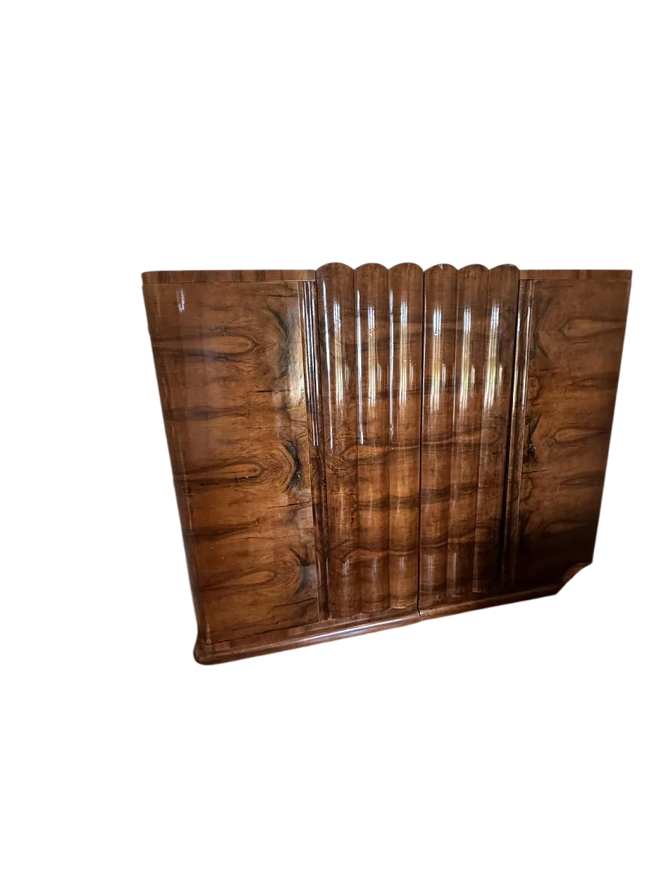 Armadio Art Deco in noce, anni '30 10