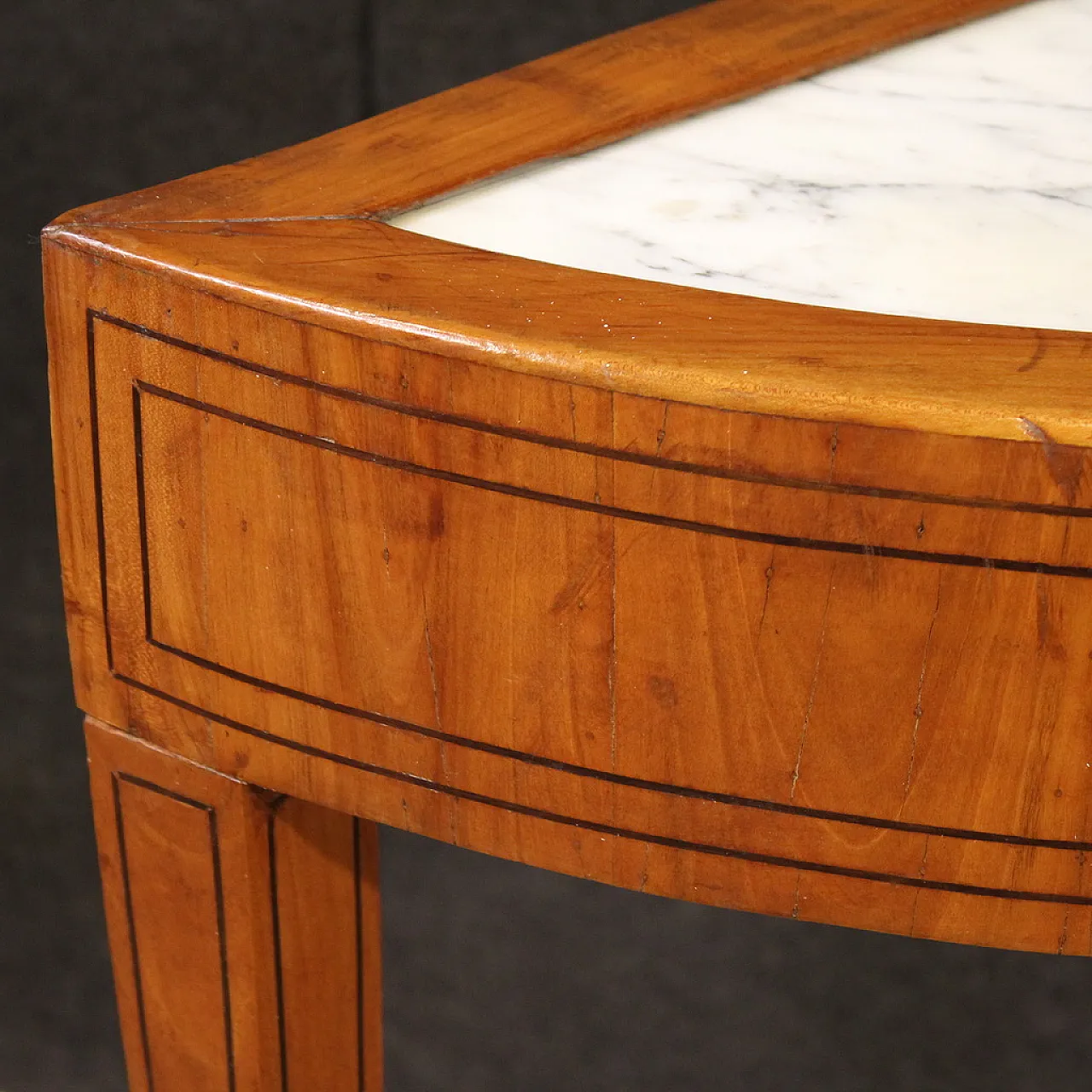 Console italiana a mezzaluna in stile Luigi XVI, '900 8