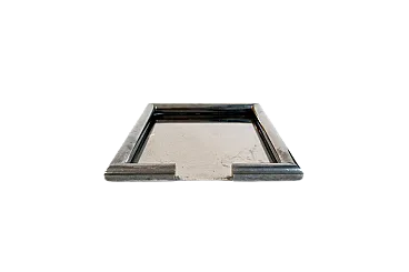 Vassoio in acciaio Space Age, anni '70