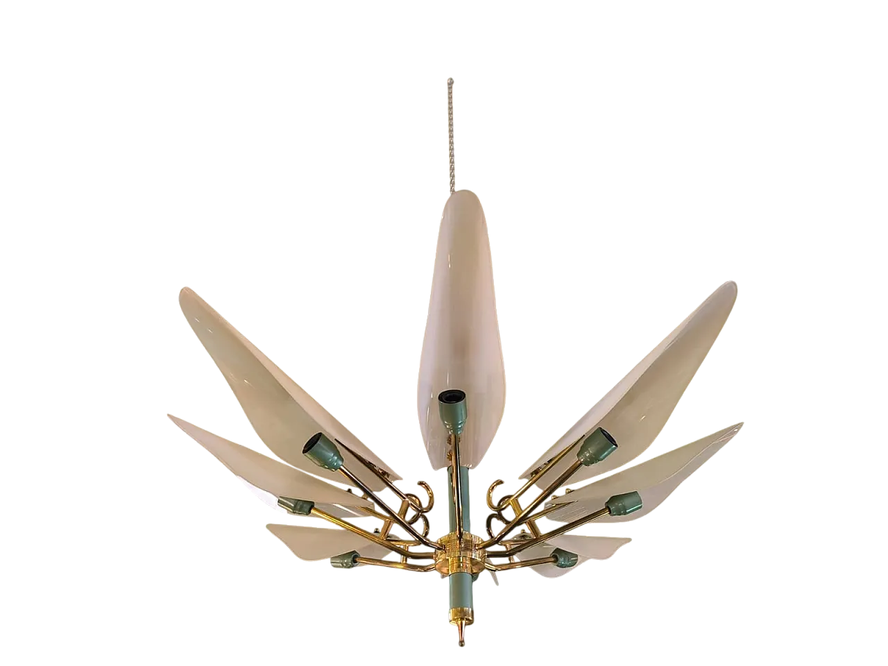 Lampadario Sputnik in vetro, anni '60 8