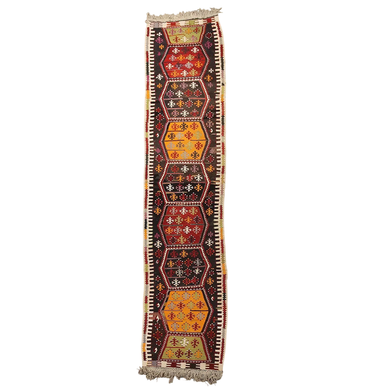 Kilim wool rug, extrafine knot, handmade, 20th century 9