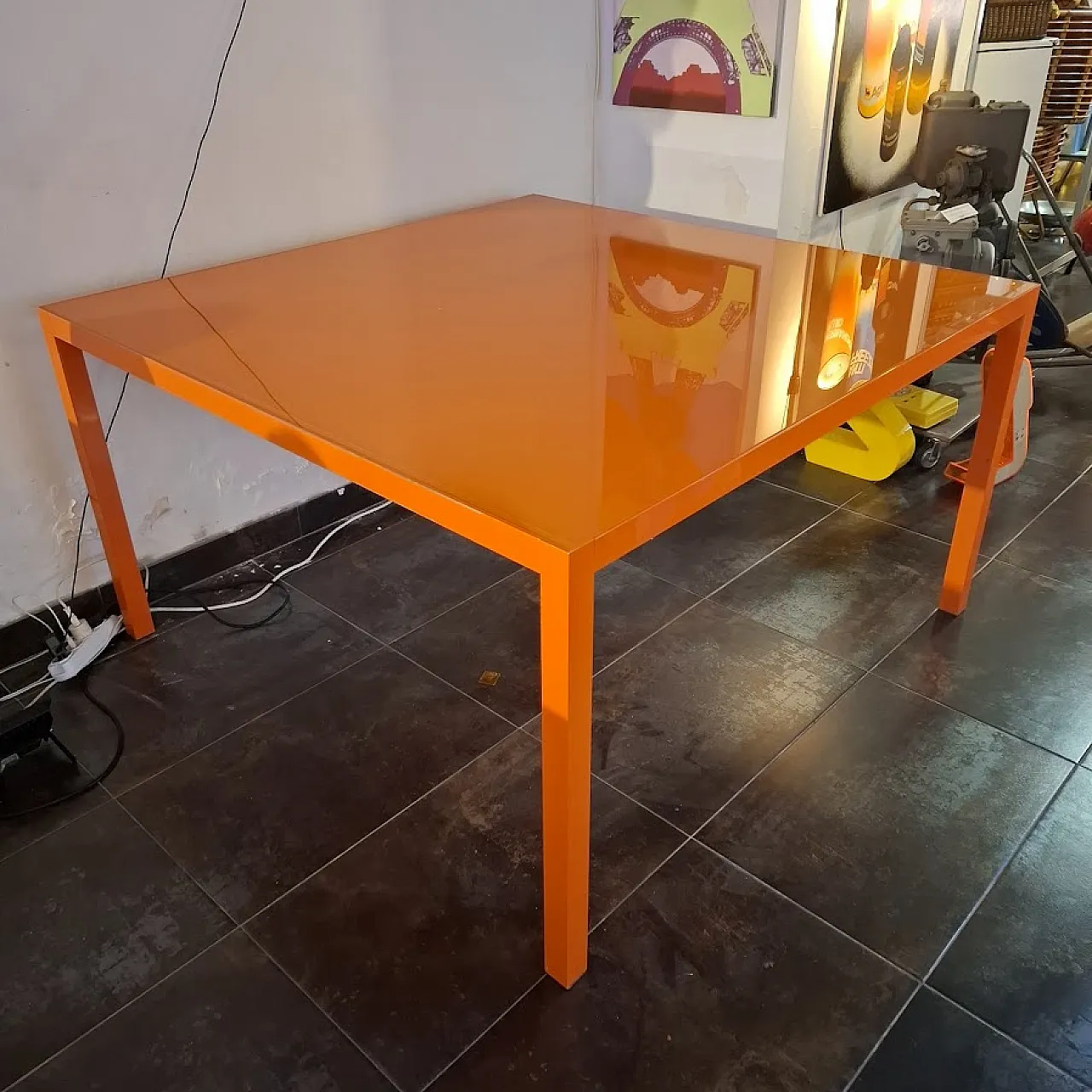 Orange iron table 3