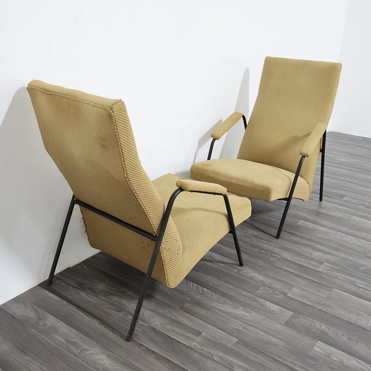 Pair of armchairs by Alf Svensson for Ljung Industrier, 1950s 4