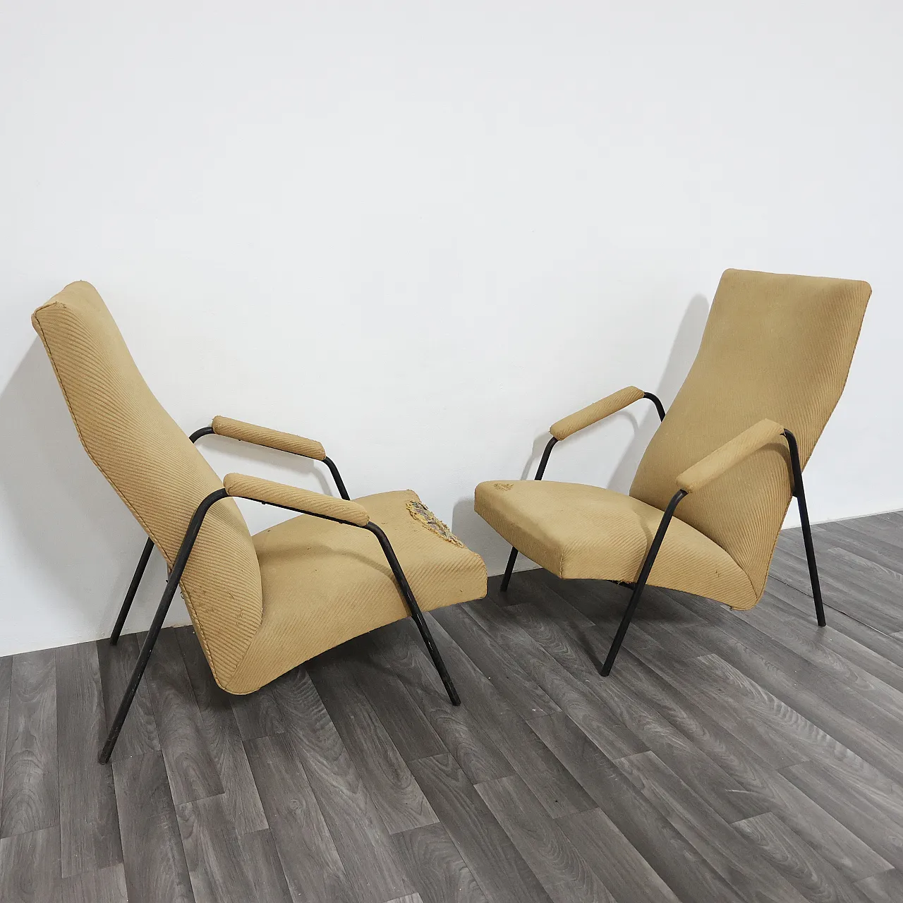 Pair of armchairs by Alf Svensson for Ljung Industrier, 1950s 6