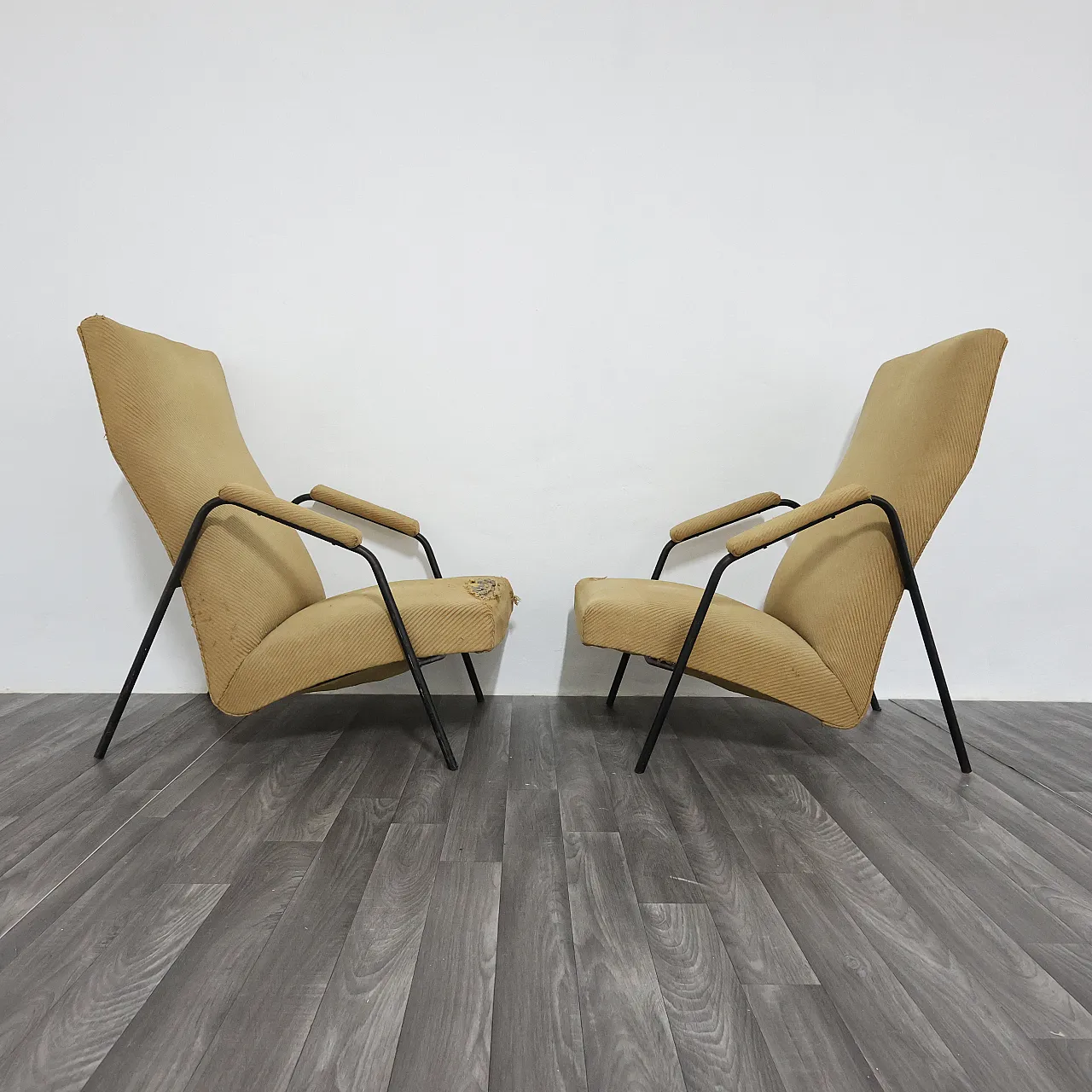 Pair of armchairs by Alf Svensson for Ljung Industrier, 1950s 10