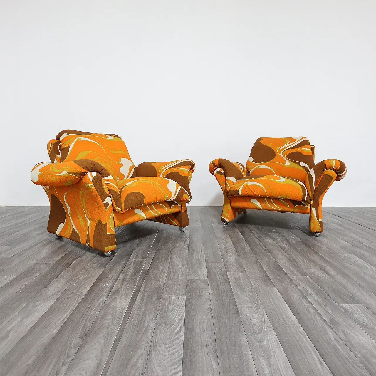 Coppia poltrone Ionica di Guarnacci Padovano Vagnoni per 1P, anni '70 1