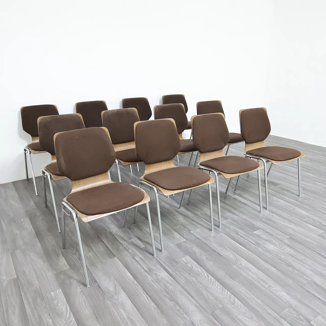12 office chairs by Carlo Ratti, 1970s 2