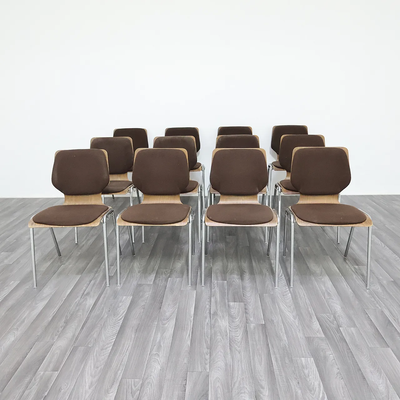 12 office chairs by Carlo Ratti, 1970s 4
