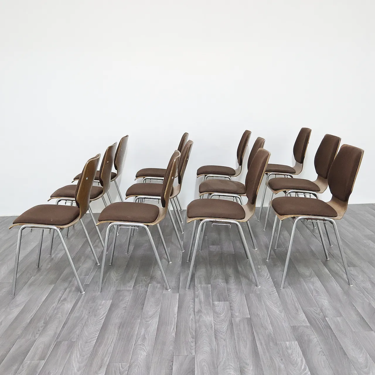 12 office chairs by Carlo Ratti, 1970s 5