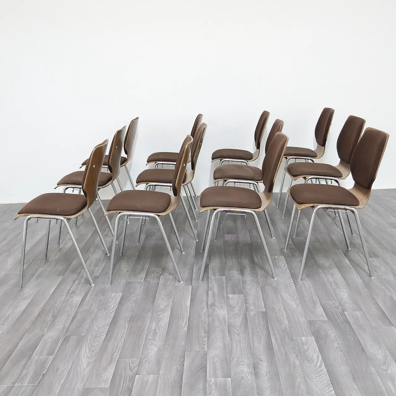 12 office chairs by Carlo Ratti, 1970s 6