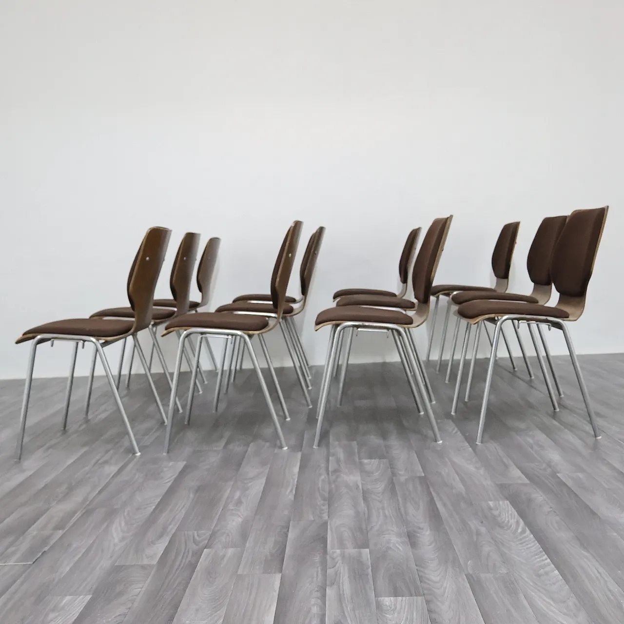 12 office chairs by Carlo Ratti, 1970s 7