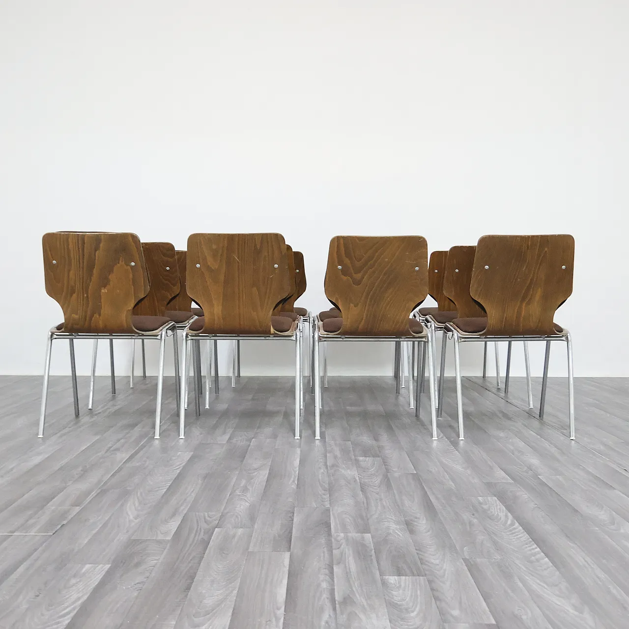 12 office chairs by Carlo Ratti, 1970s 15