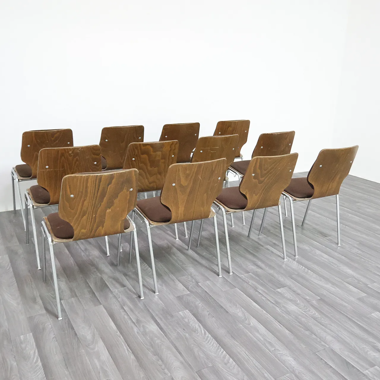 12 office chairs by Carlo Ratti, 1970s 16