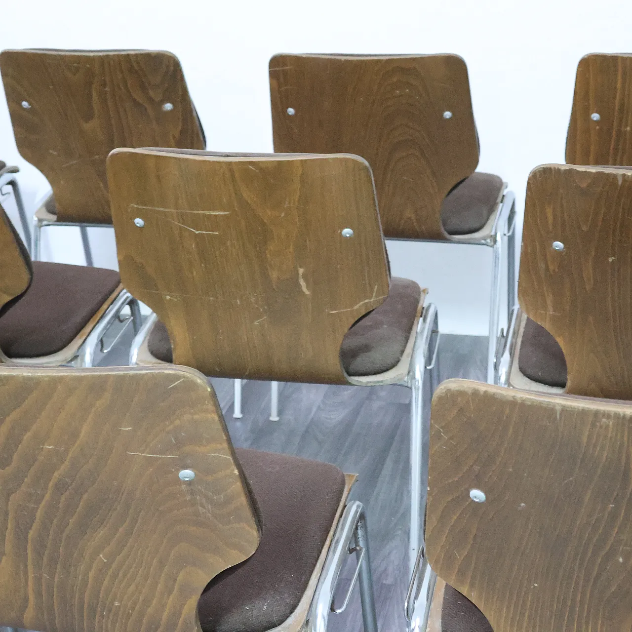 12 office chairs by Carlo Ratti, 1970s 17