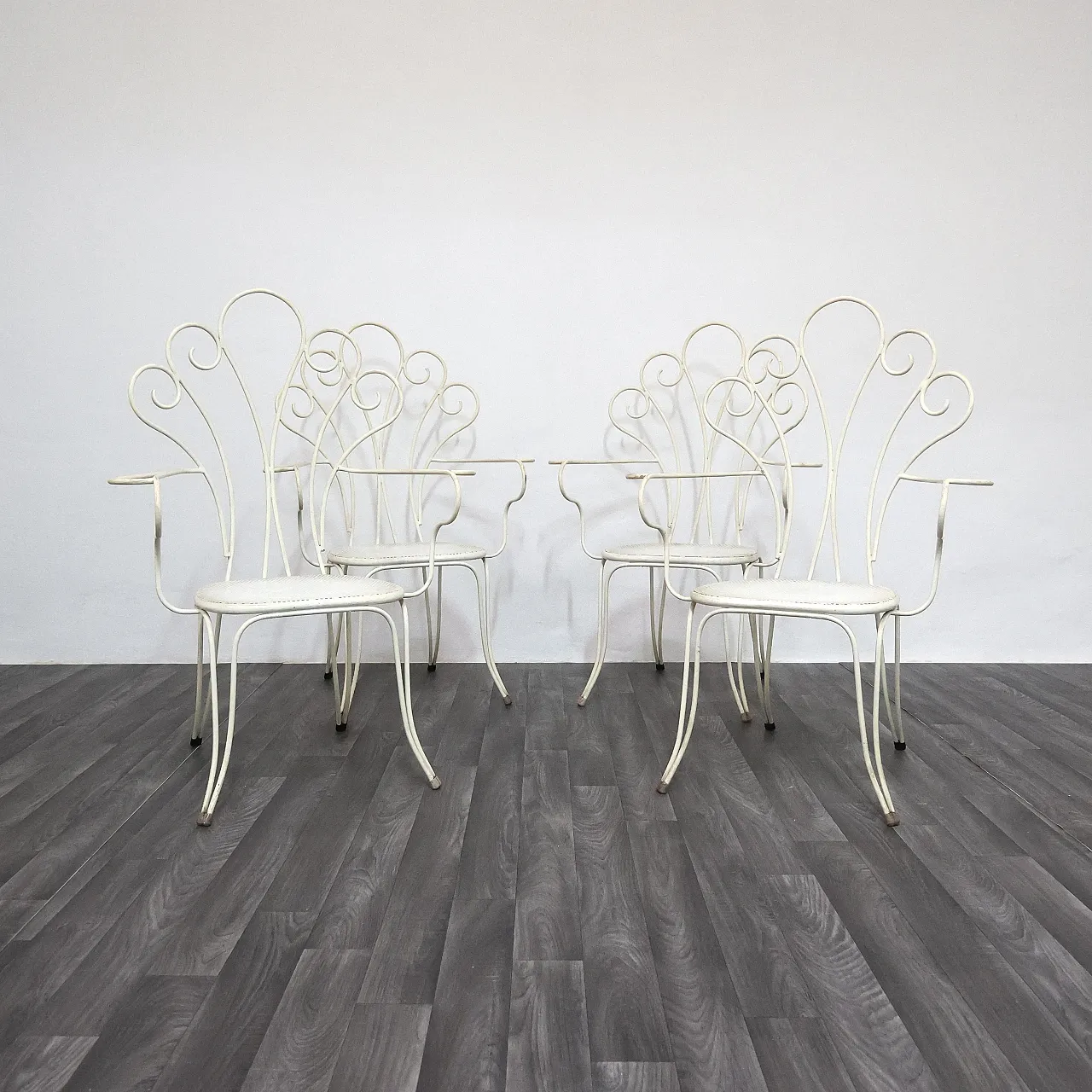 4 garden chairs by Lio Carminati, 1950s 1