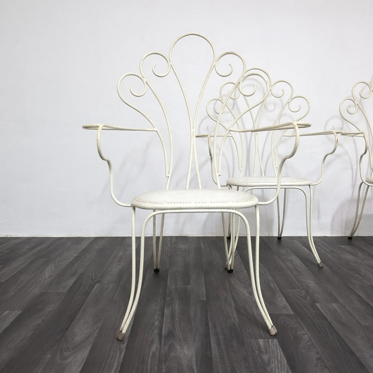 4 garden chairs by Lio Carminati, 1950s 8