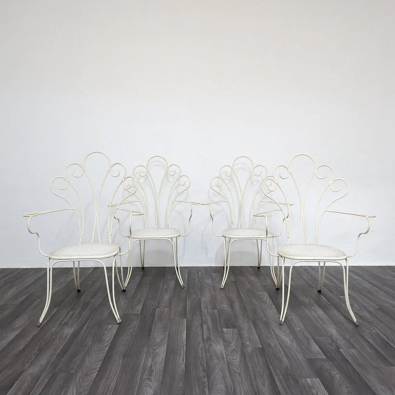 4 garden chairs by Lio Carminati, 1950s 9