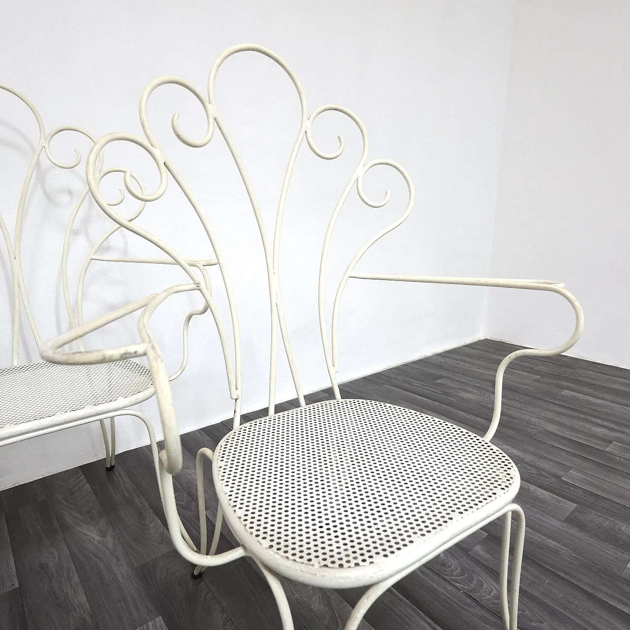 4 garden chairs by Lio Carminati, 1950s 11
