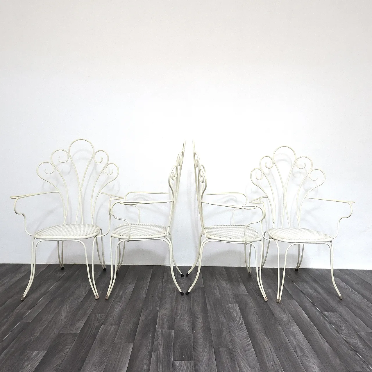 4 garden chairs by Lio Carminati, 1950s 16