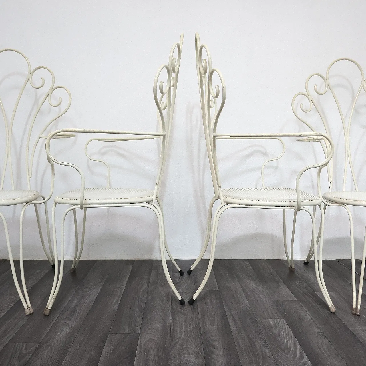 4 garden chairs by Lio Carminati, 1950s 17