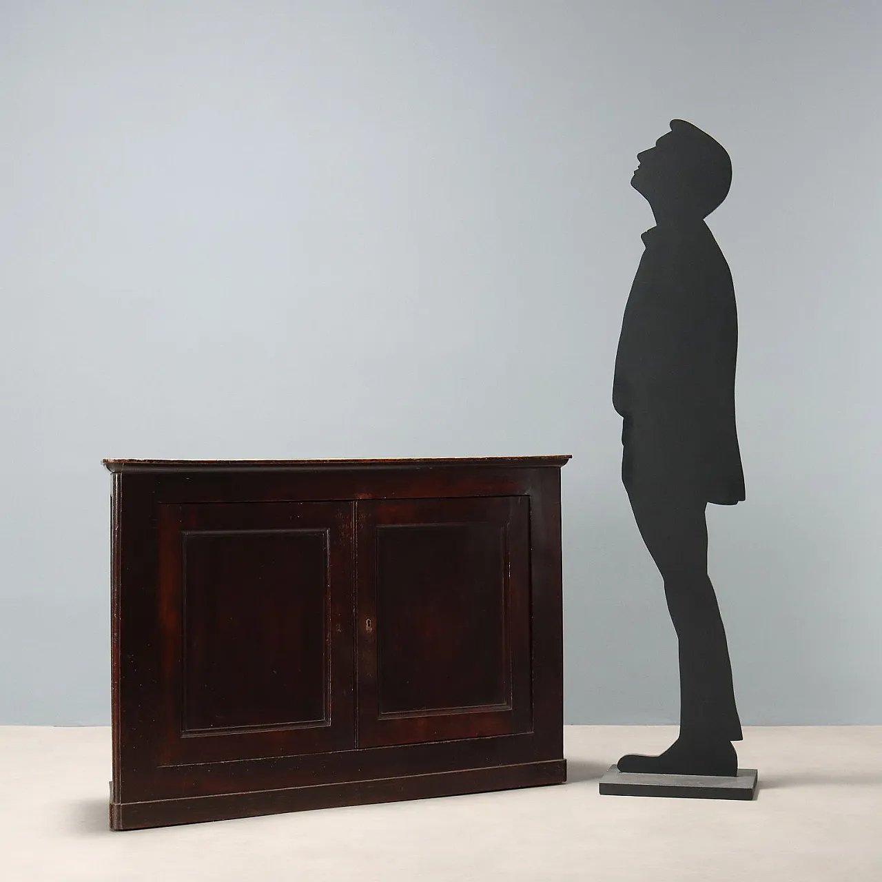 Credenza arrotondata in noce e pioppo, metà '800 2