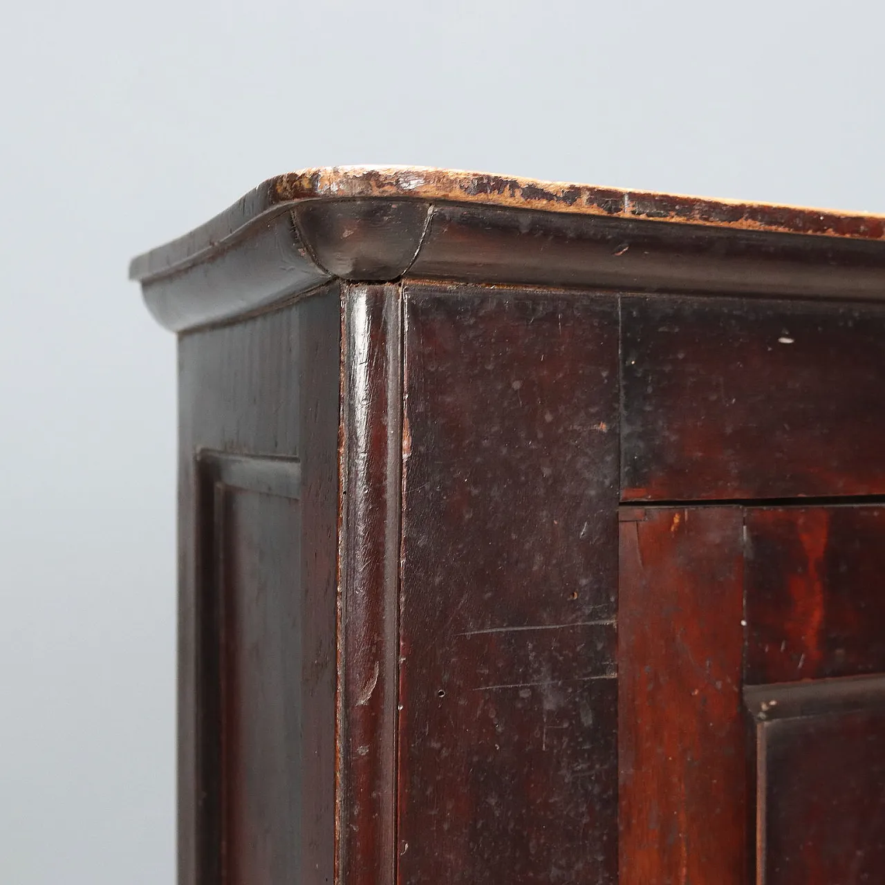 Credenza arrotondata in noce e pioppo, metà '800 4