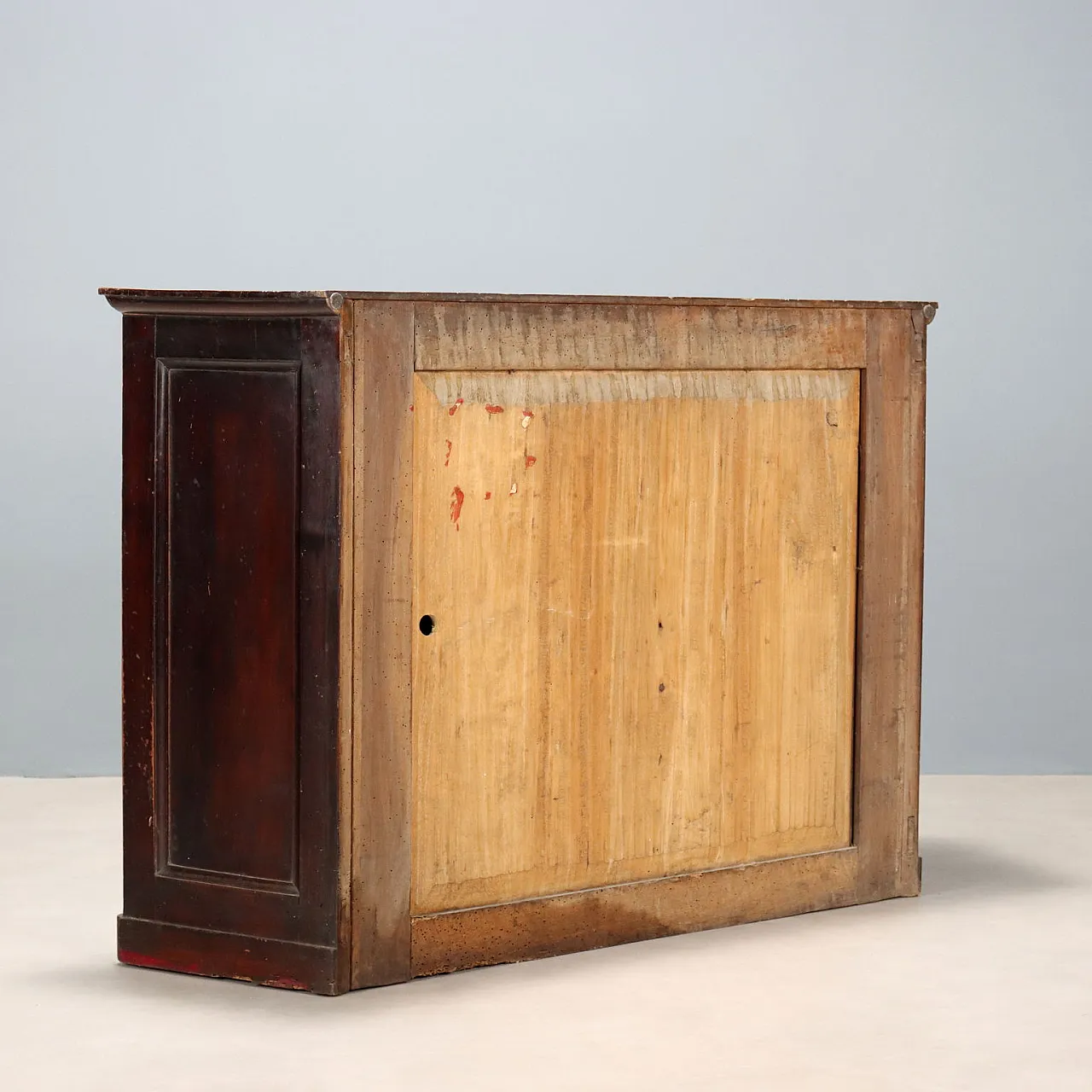 Credenza arrotondata in noce e pioppo, metà '800 8