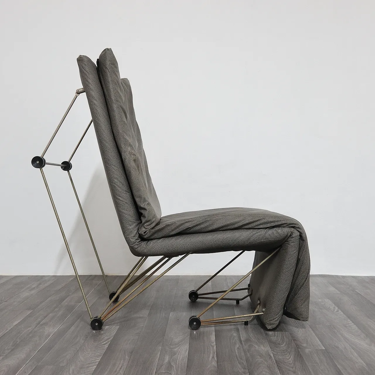 Geometric Postmodern Lounge Chair, 80s 1