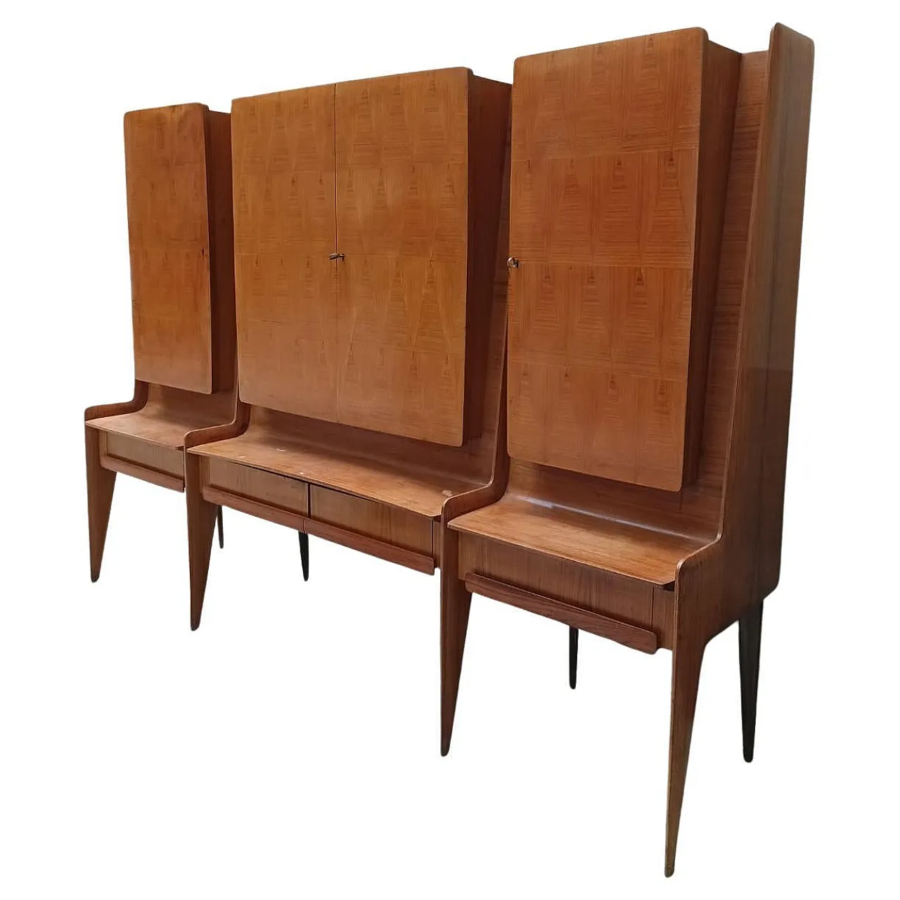 Credenza con bar Illuminato di La Permanente di Cantù, anni '50 1