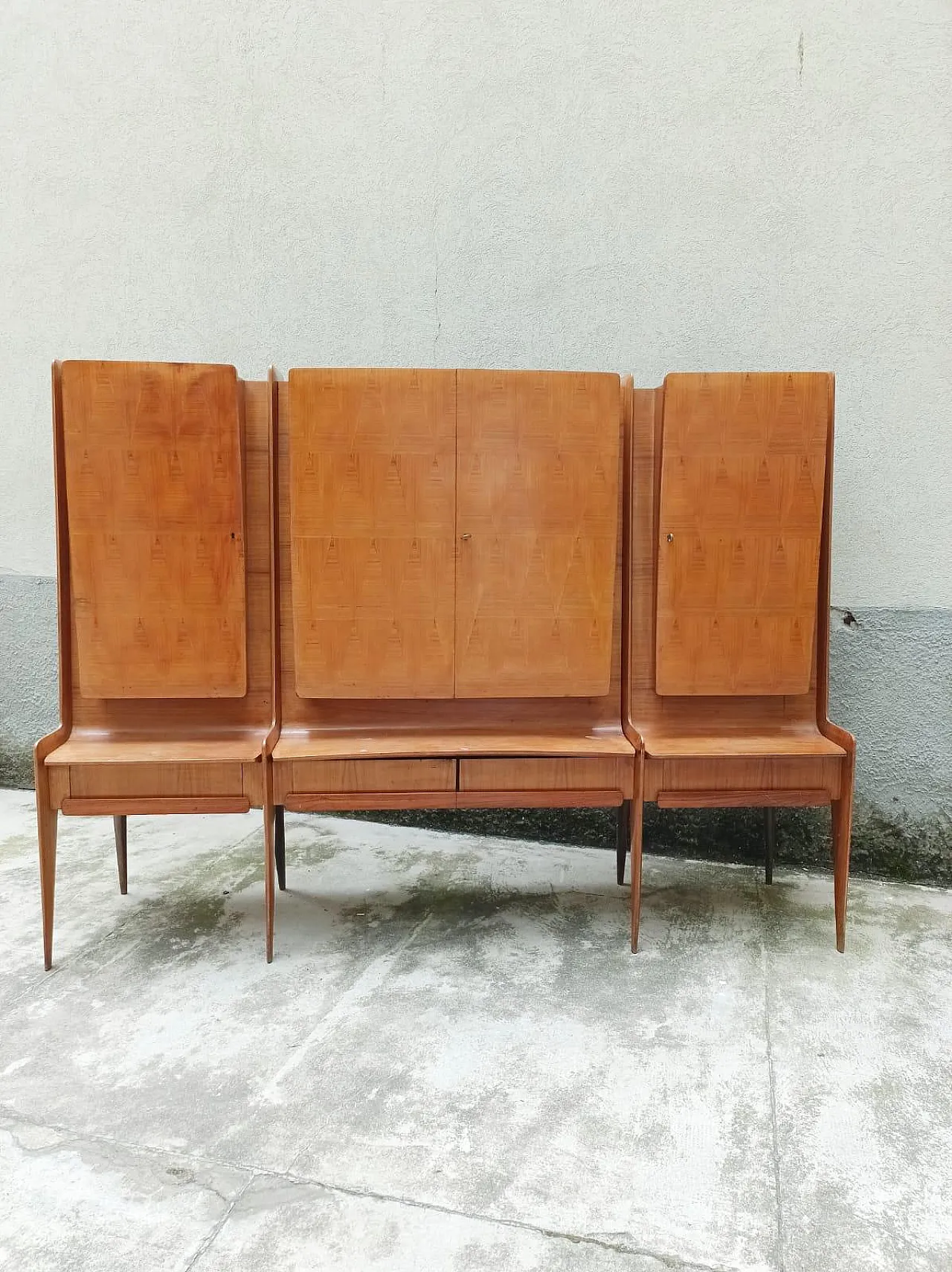 Credenza con bar Illuminato di La Permanente di Cantù, anni '50 4
