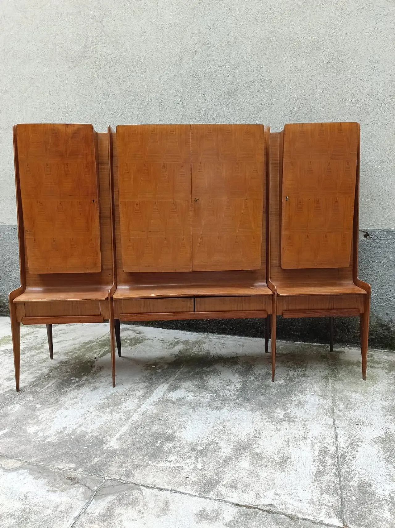 Credenza con bar Illuminato di La Permanente di Cantù, anni '50 5