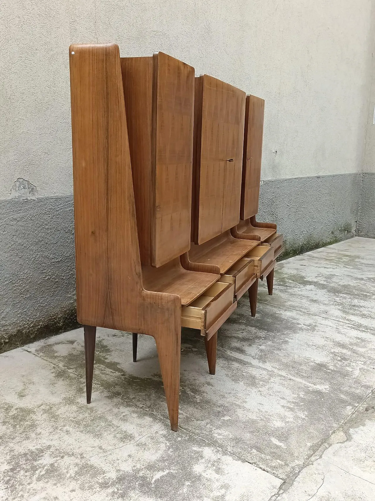 Credenza con bar Illuminato di La Permanente di Cantù, anni '50 12