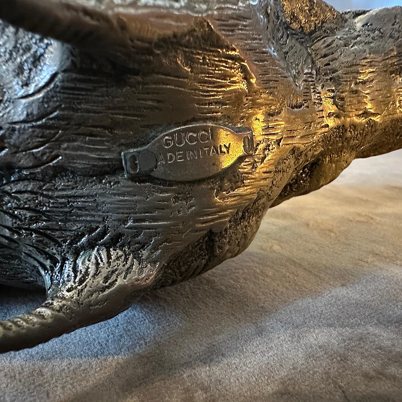 Silver plated metal partridge paperweight by Gucci, 1980s 7