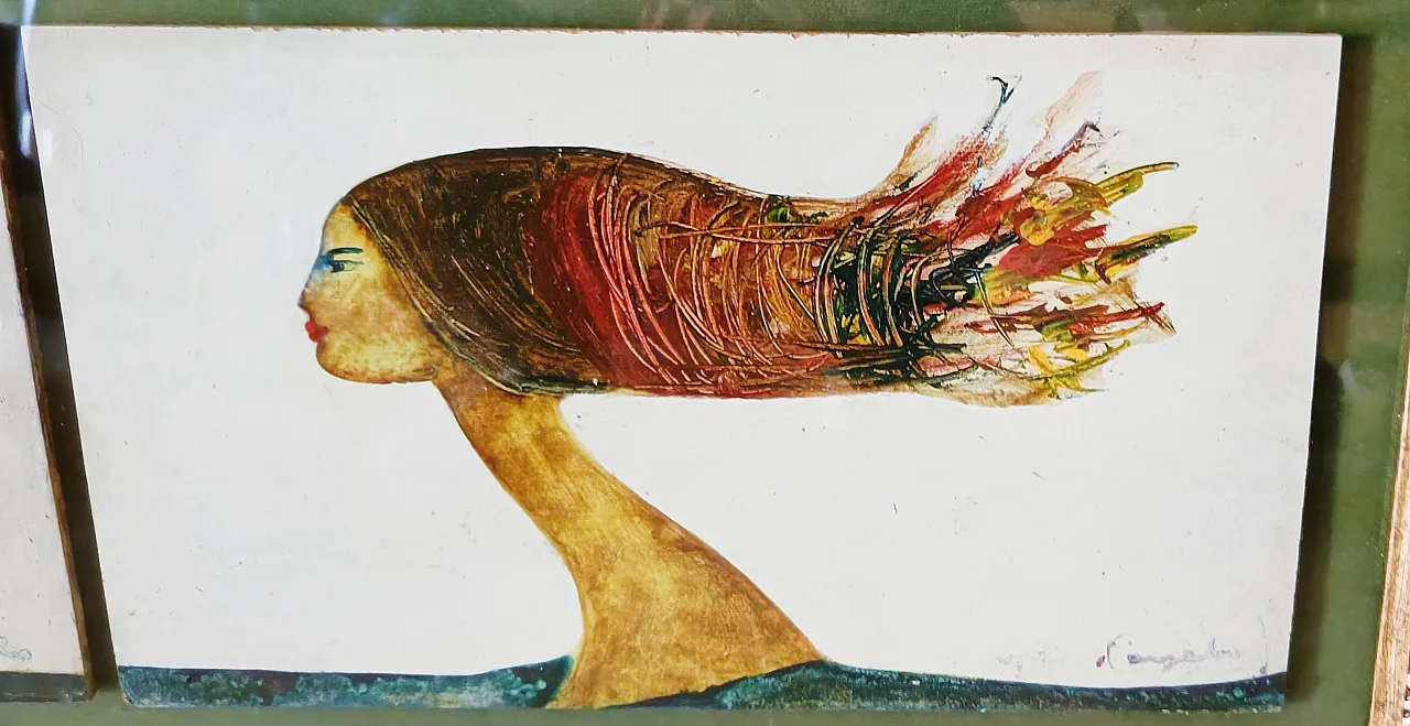 Cesare D'Angelo, oil on surrealist masonite, late 20th century 3