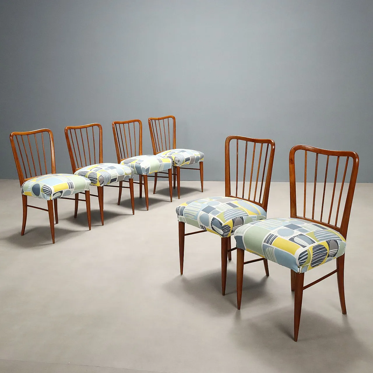 6 Sedie da pranzo in legno di faggio, '900 1