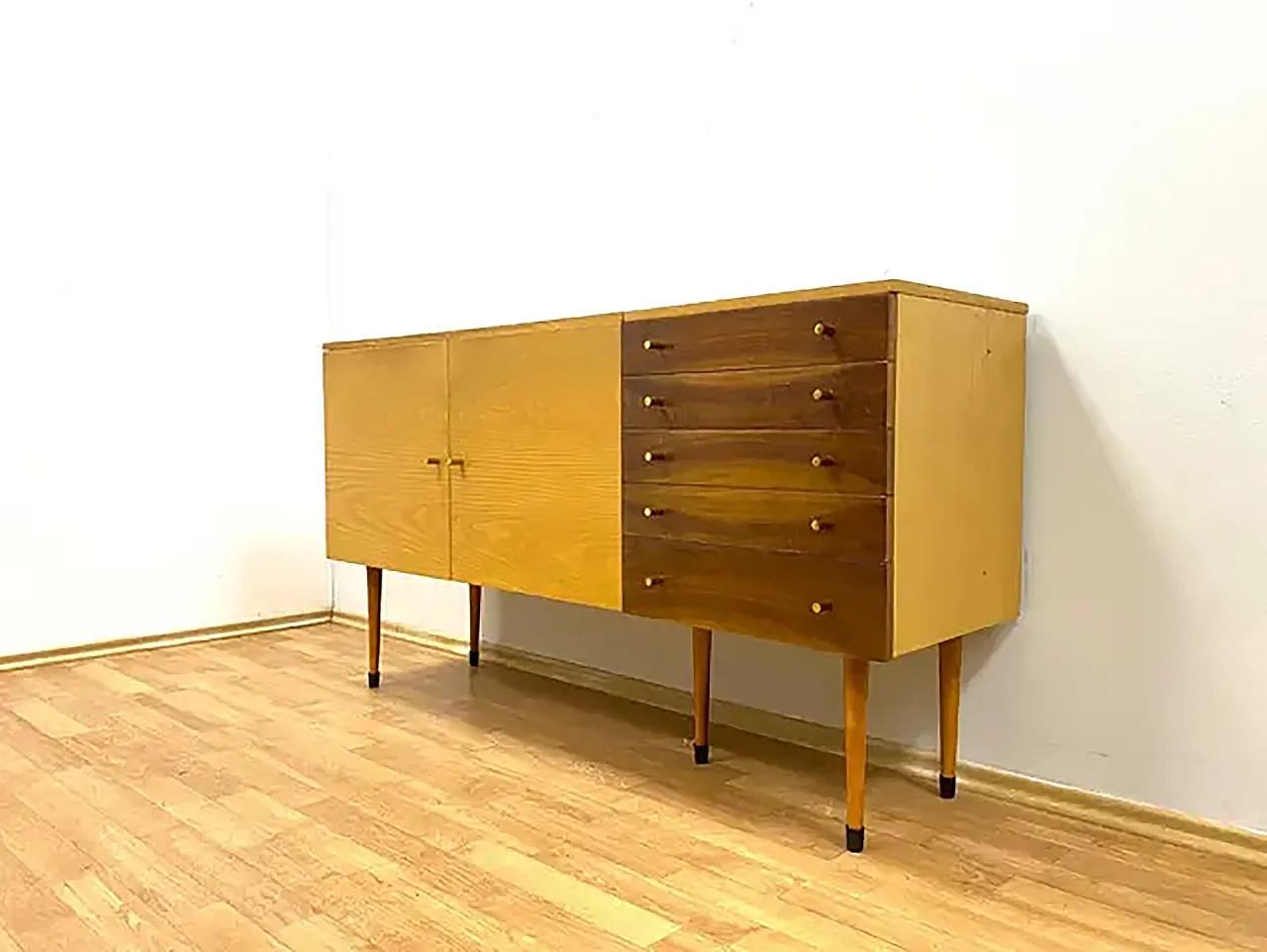 Mid-Century Chest of Drawers by Jitona, Czech Brussels Style, 1960s 5
