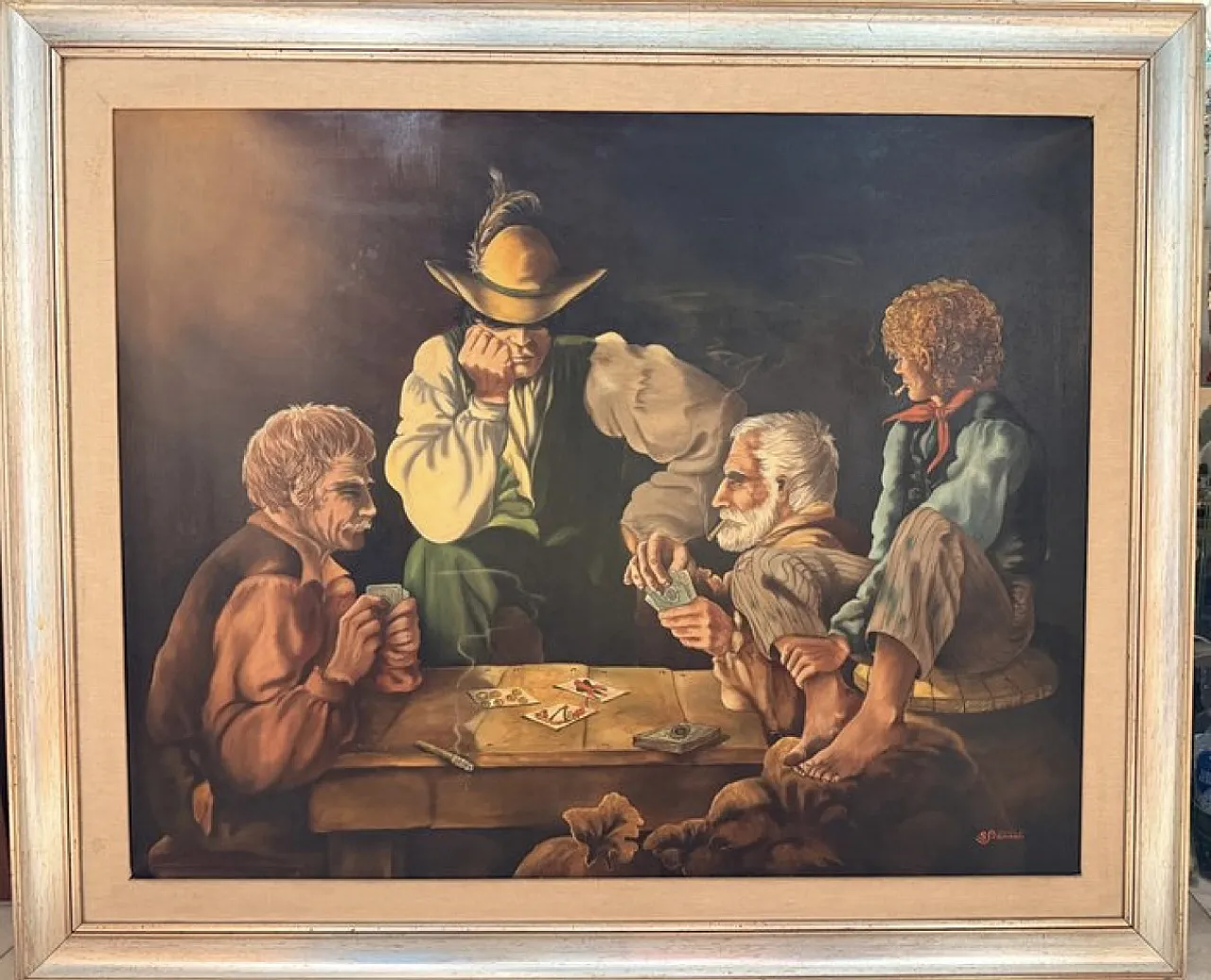 Salvo Benanti oil painting on canvas, 70s 1