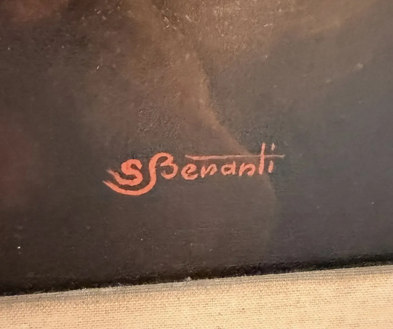 Salvo Benanti oil painting on canvas, 70s 7