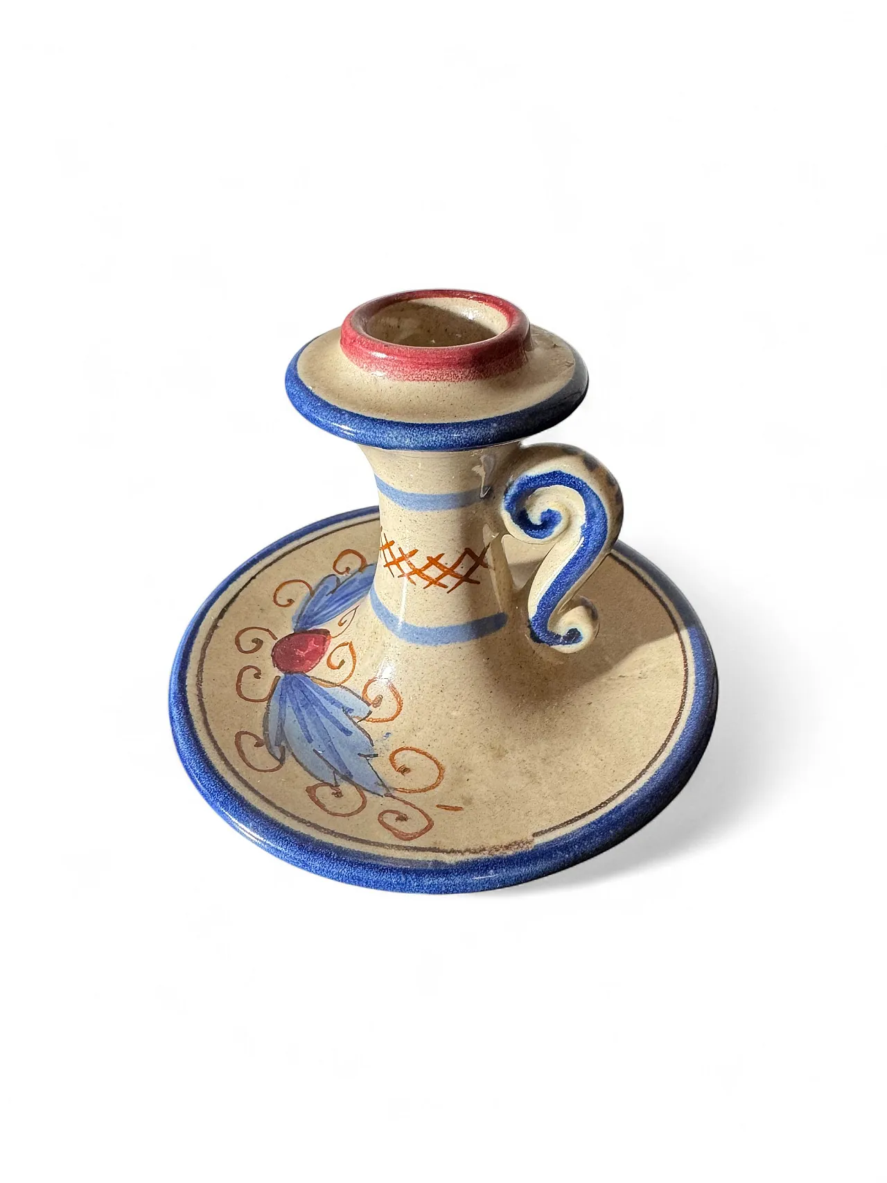 Italian artistic ceramic candle holder FC Deruta 3